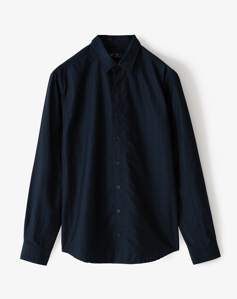 Camisa Manga Larga Azul Hombre