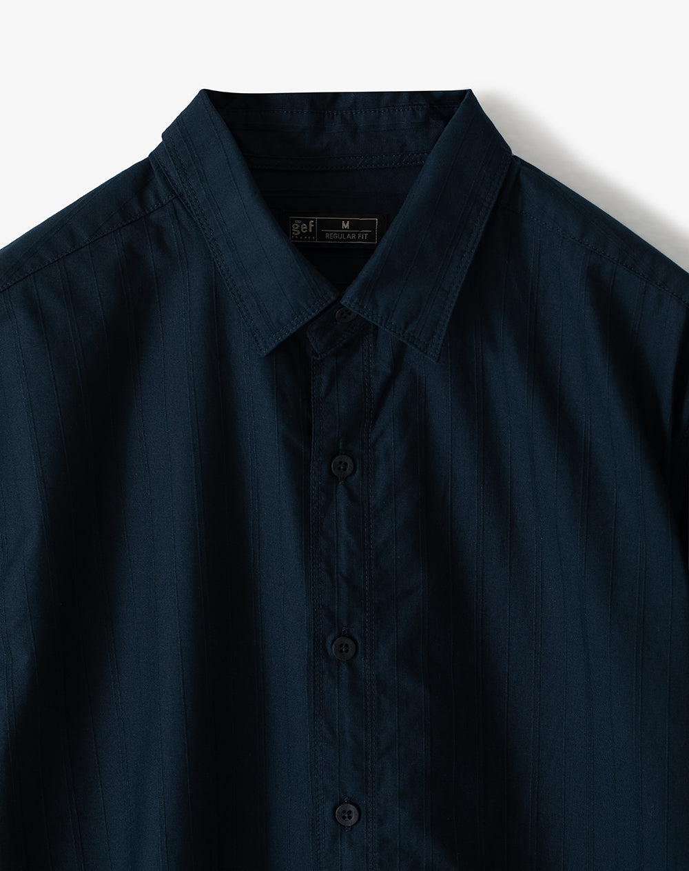 Camisa Manga Larga Azul Hombre