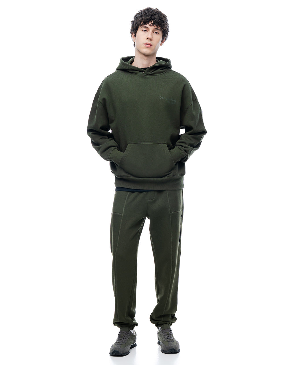 Buzo Hoodie Oversize Verde Hombre
