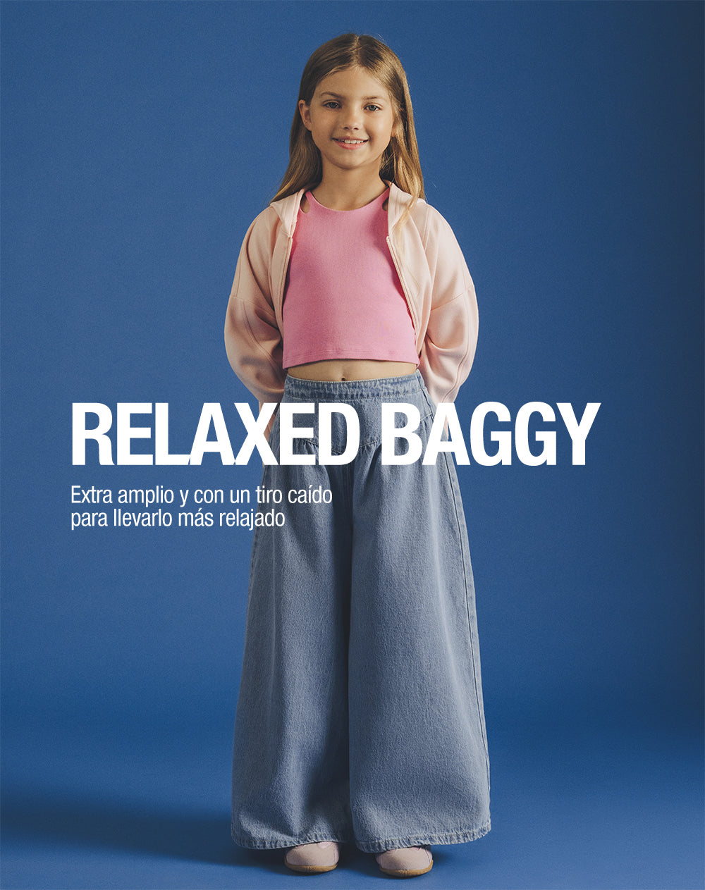 Jean Bota Ancha Índigo Claro Niña