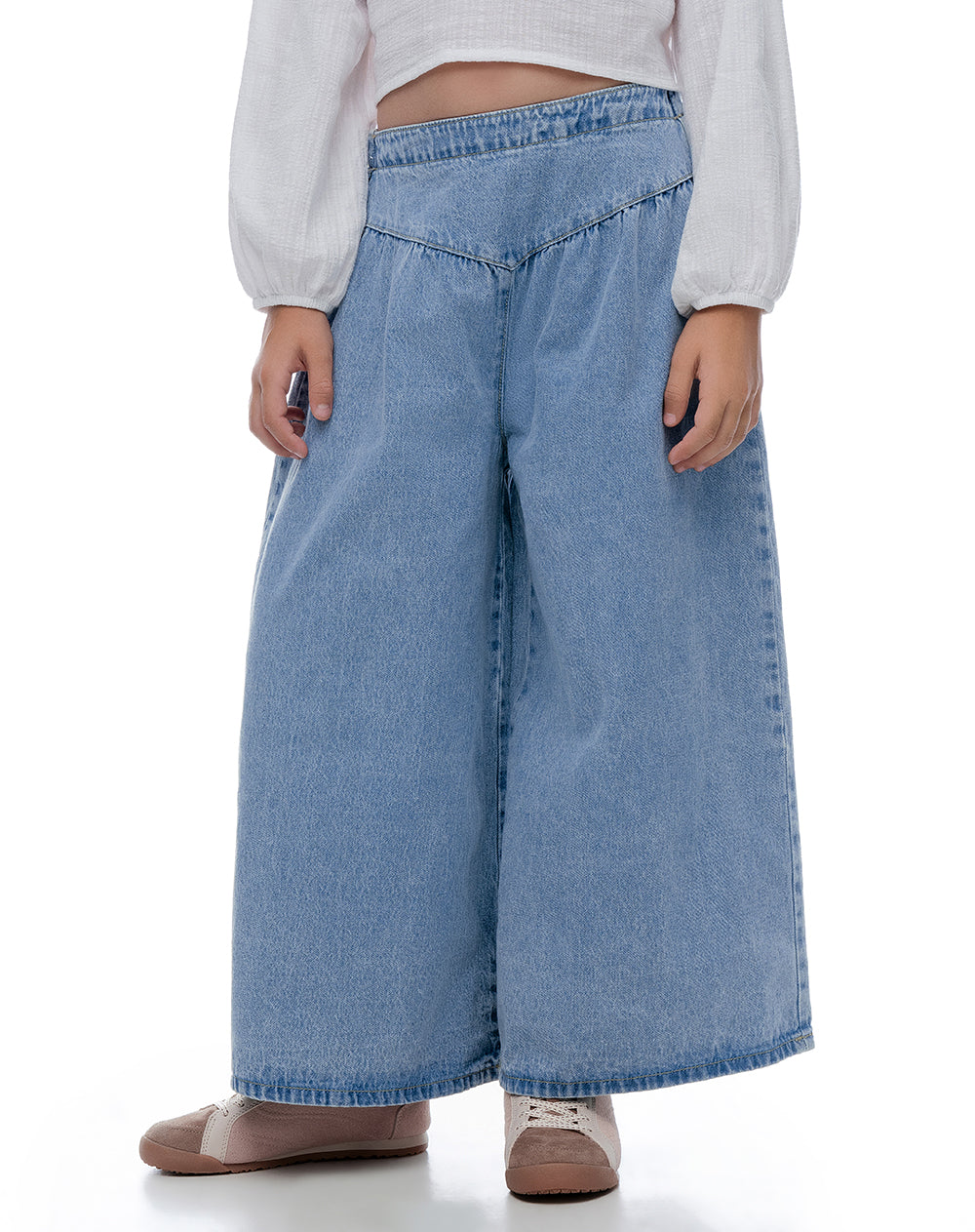 Jean Bota Ancha Índigo Claro Niña