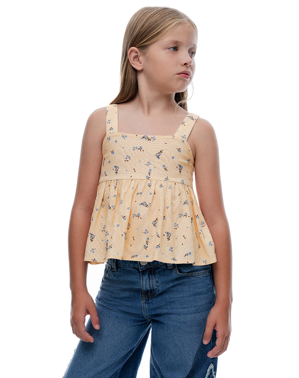 Blusa Estampada Amarilla Niña