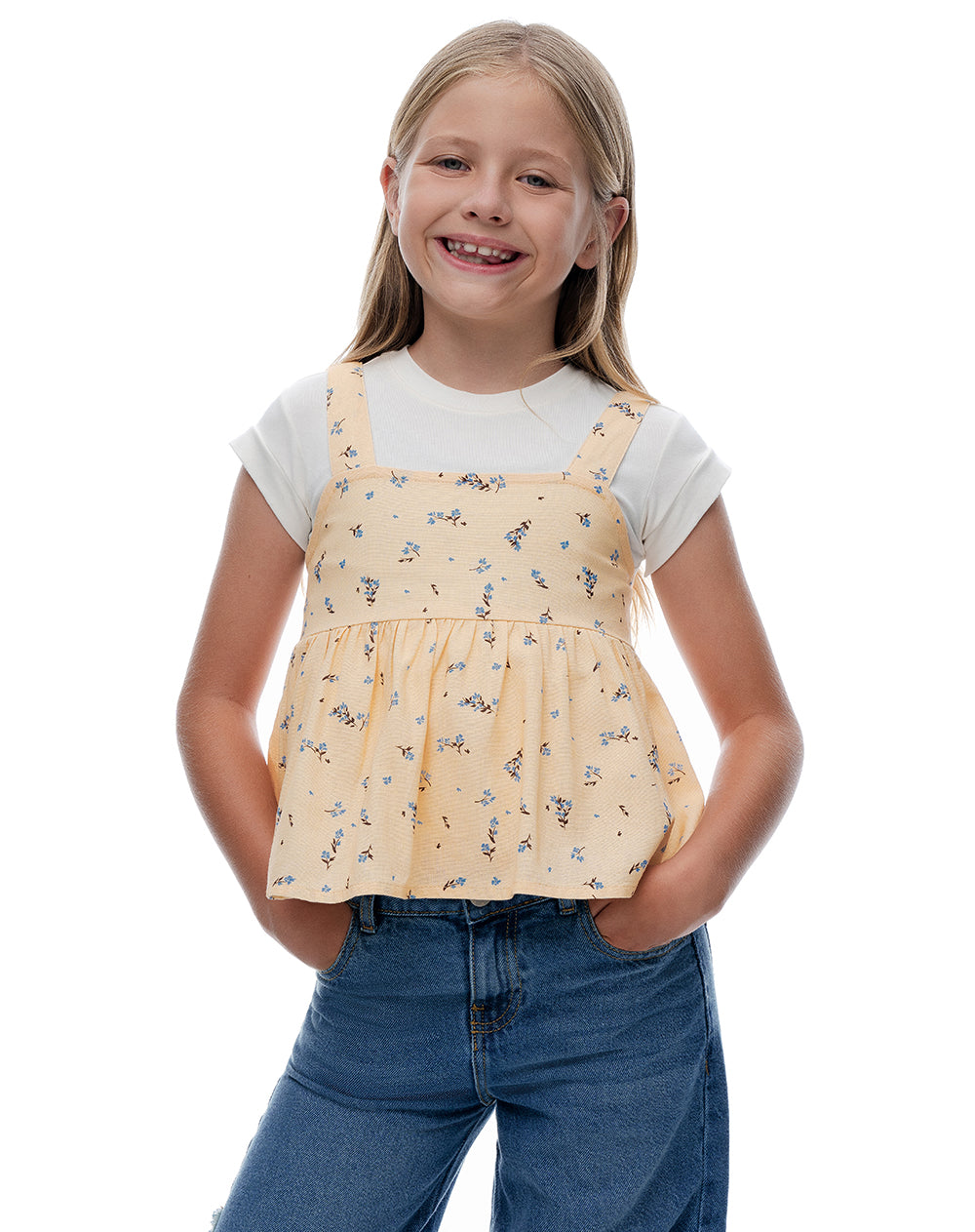 Blusa Estampada Amarilla Niña