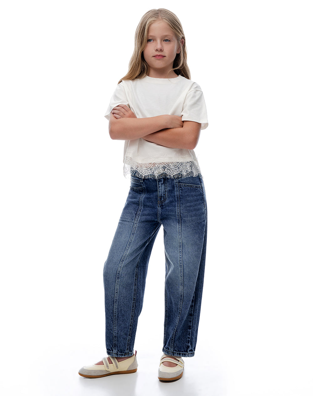 Jean Straight Índigo Oscuro Niña