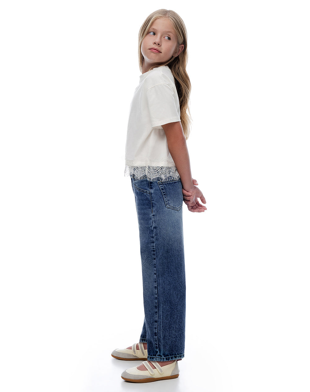 Jean Straight Índigo Oscuro Niña
