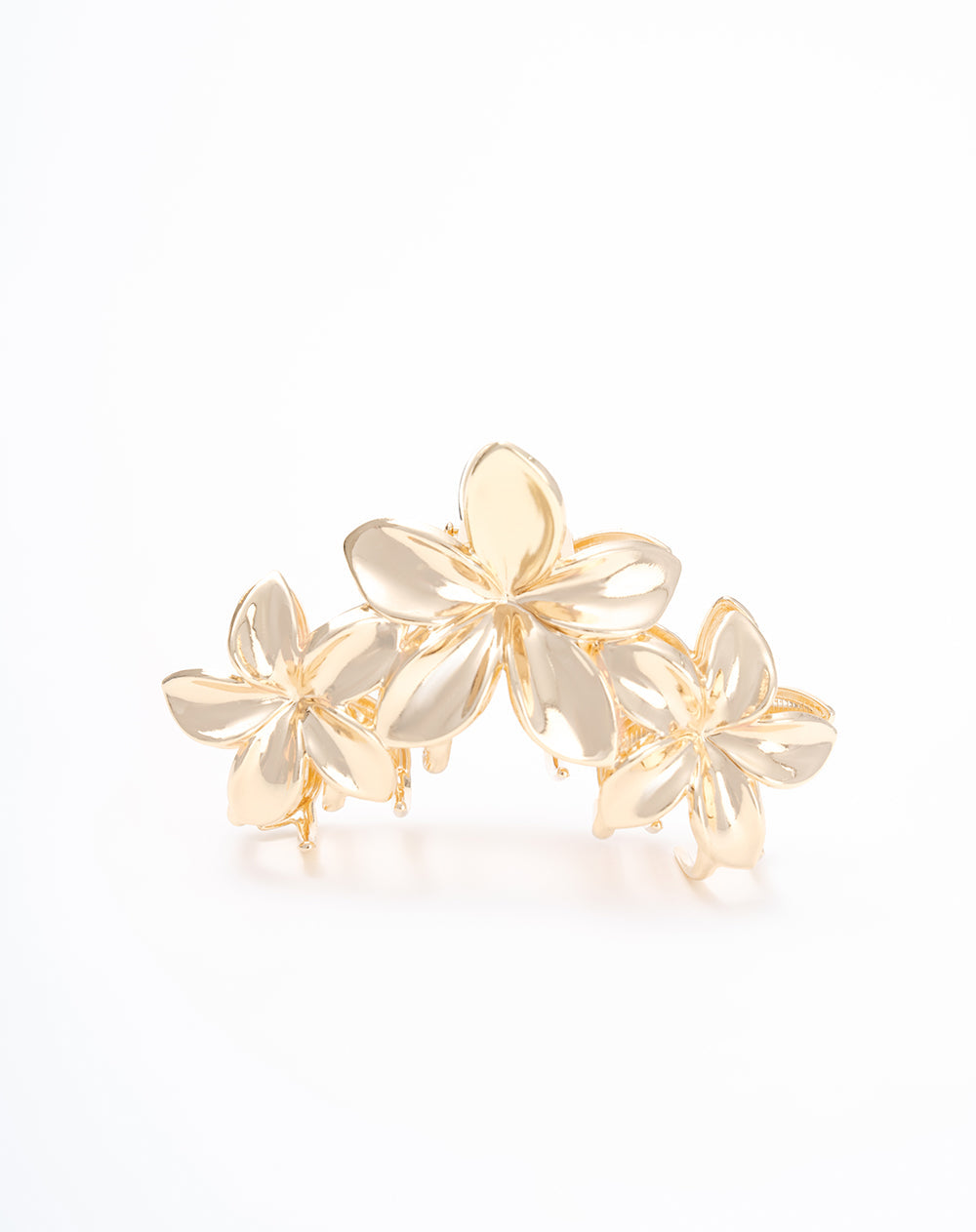 Pinza para Cabello Dorada con Flores
