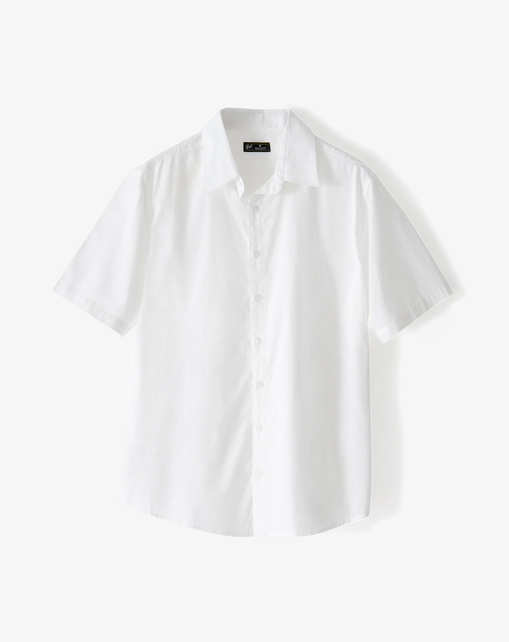 Camisa de Lino Manga Corta Blanca Hombre