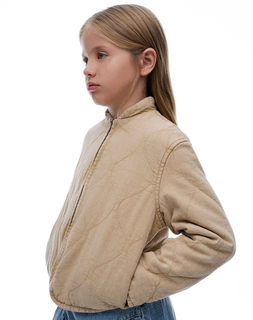 Chaqueta Acolchada Arena Niña