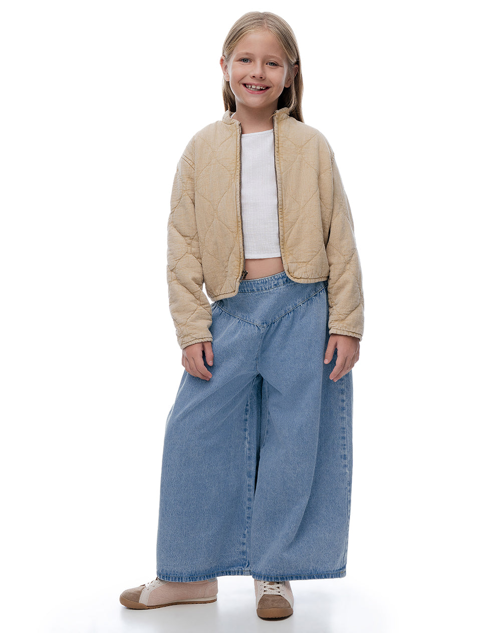 Chaqueta Acolchada Arena Niña