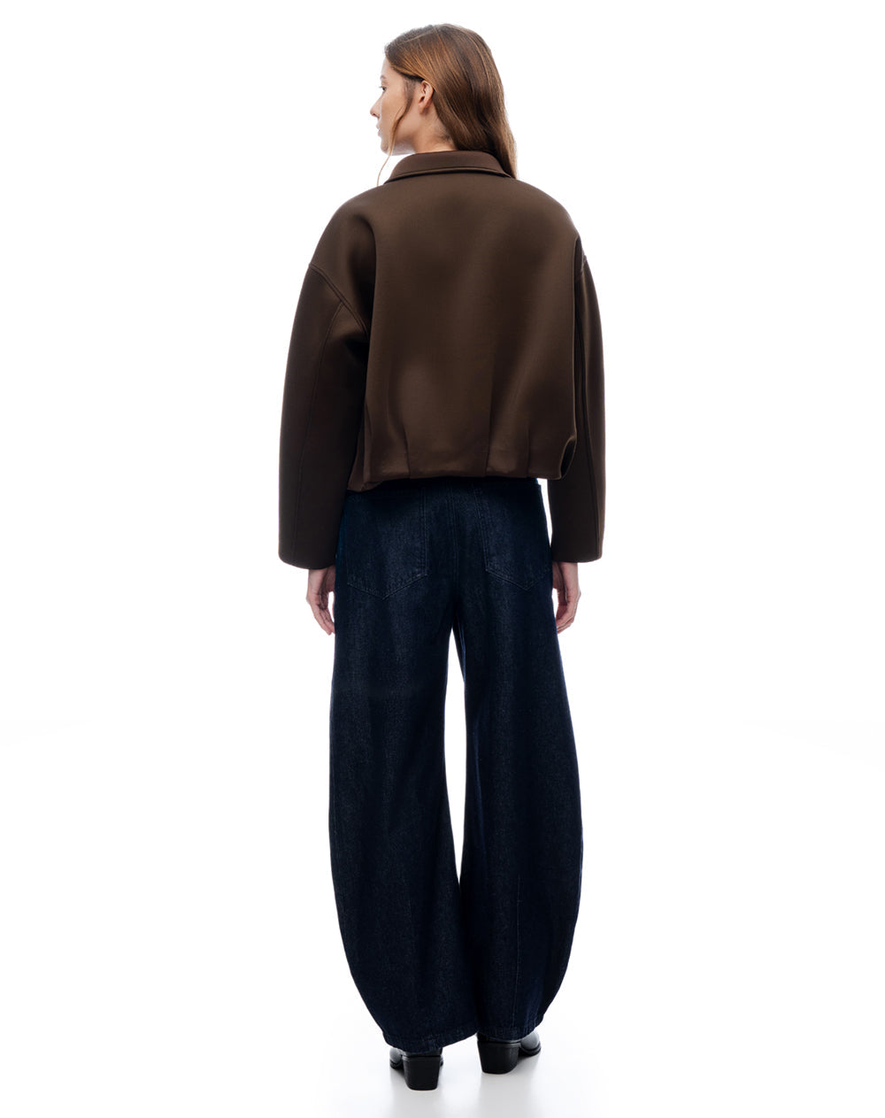 Jean Barrel Índigo Oscuro Mujer