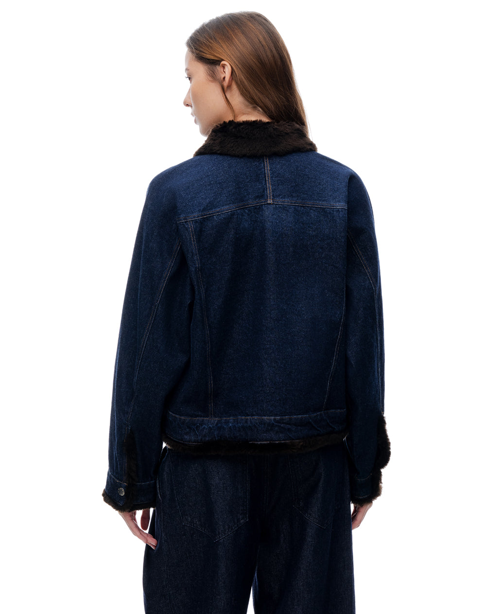 Chaqueta Trucker Índigo Oscuro Mujer
