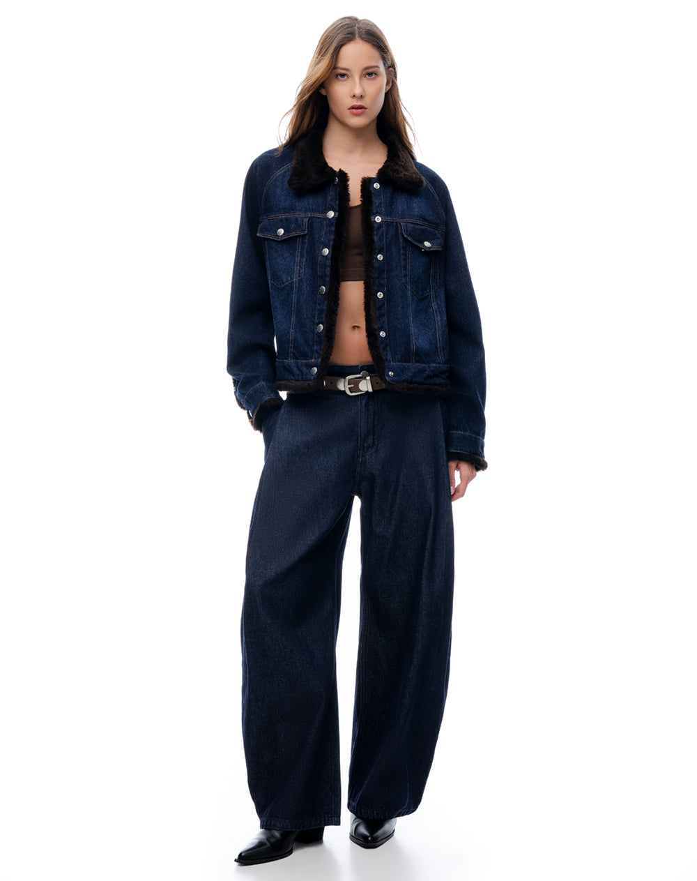Chaqueta Trucker Índigo Oscuro Mujer