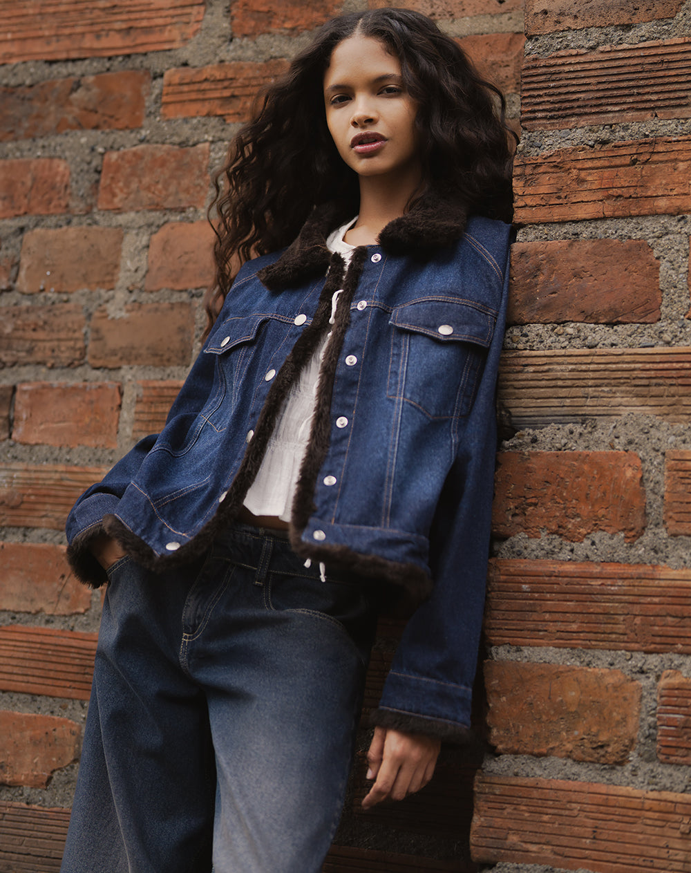 Chaqueta Trucker Índigo Oscuro Mujer