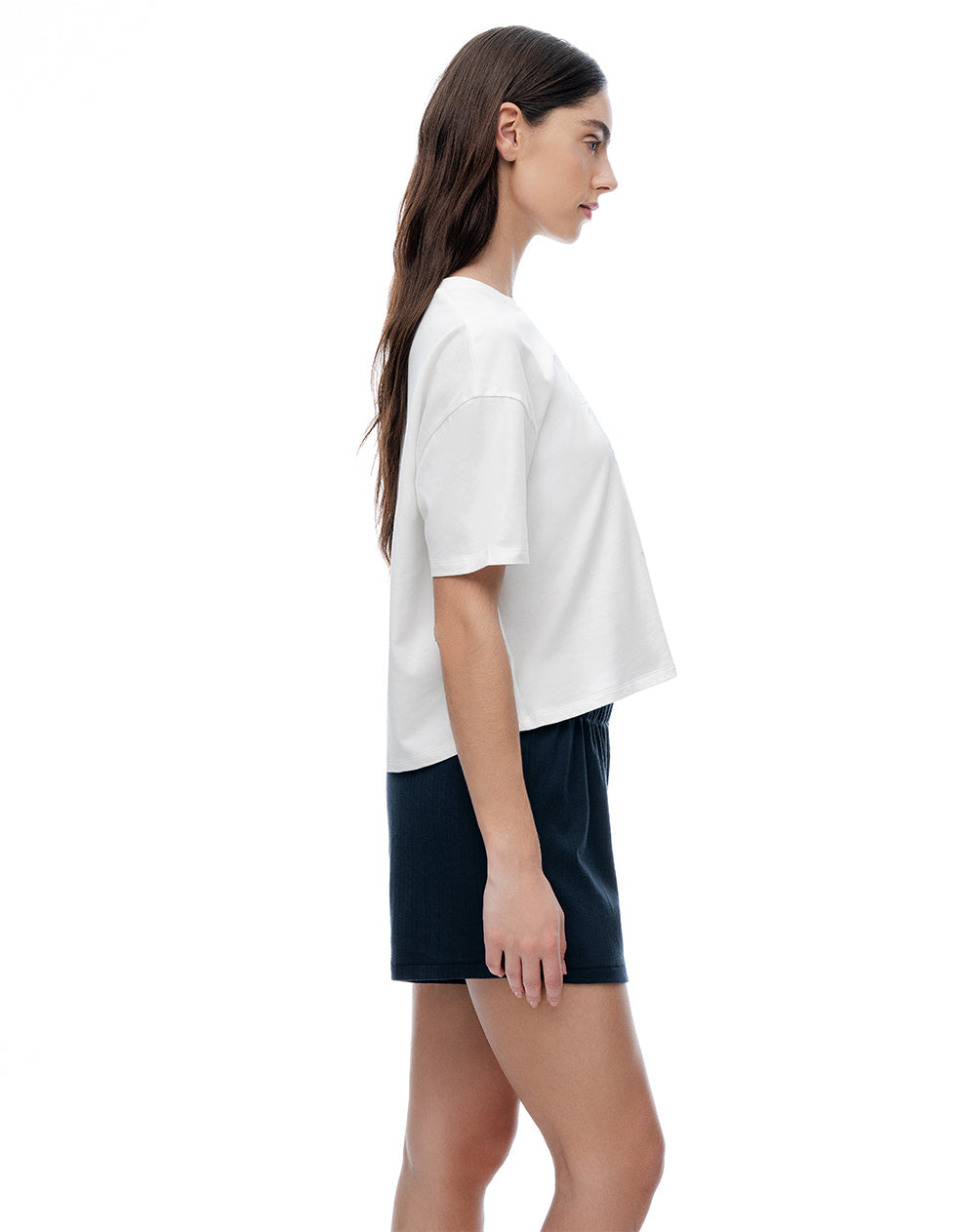 Pijama Manga Corta Azul Mujer