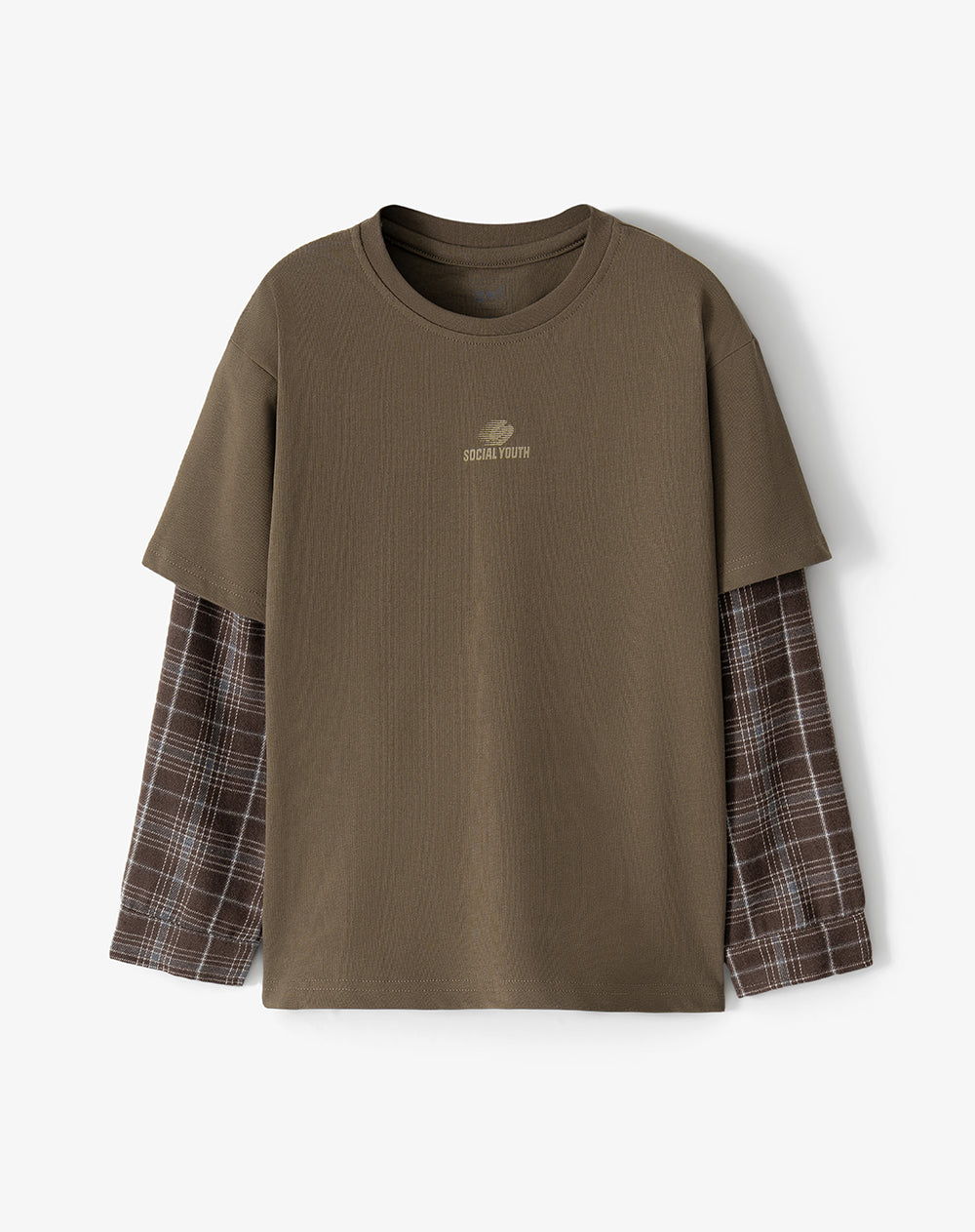 Camiseta Manga Larga Café Niño