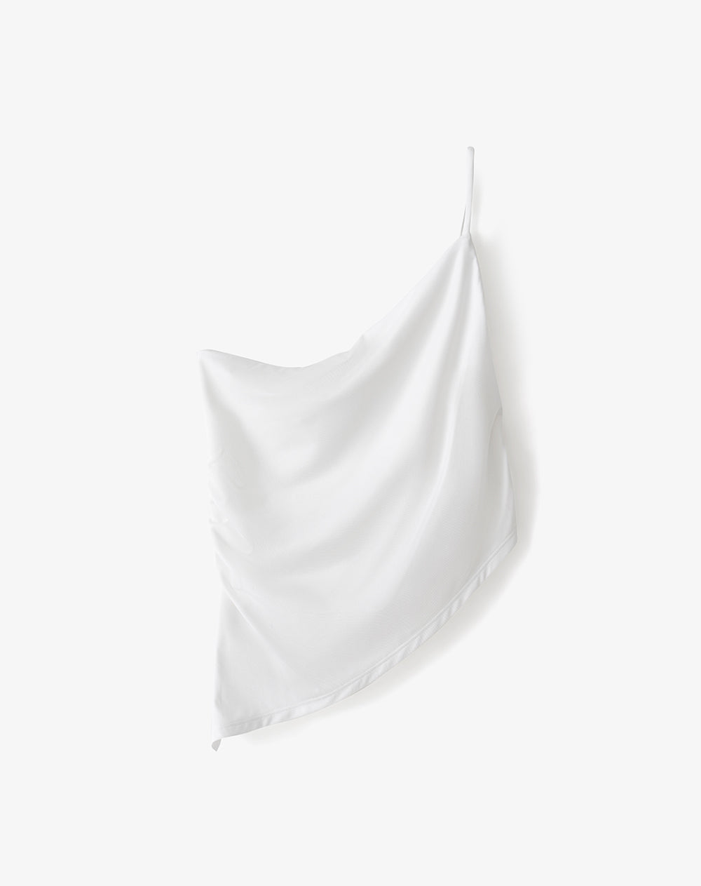 Camiseta Asimétrica Un Hombro Blanca Mujer