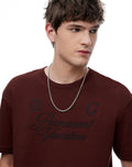 Camiseta Estampada Vinotinto Hombre