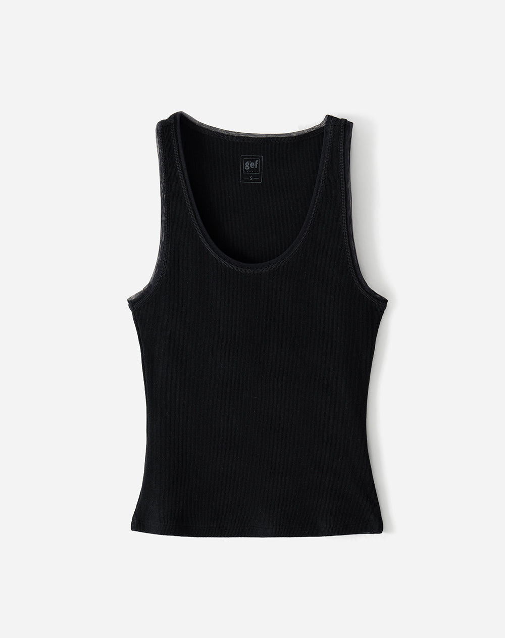 Camiseta Esqueleto Acanalada Negra Mujer