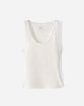 Camiseta Esqueleto Acanalada Blanca Mujer