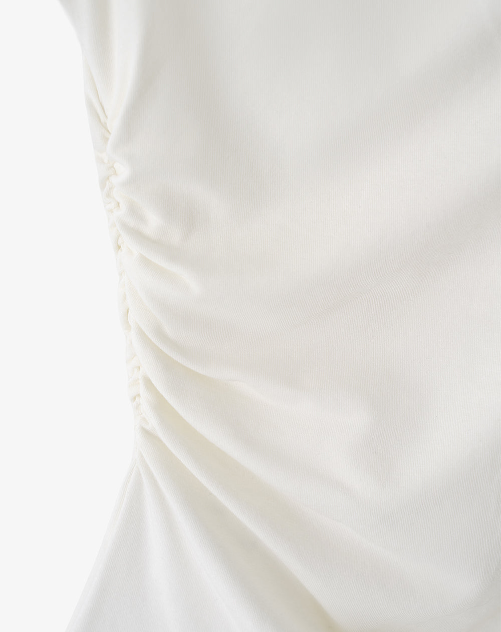 Camiseta Sin Mangas Cuello V Blanca Mujer