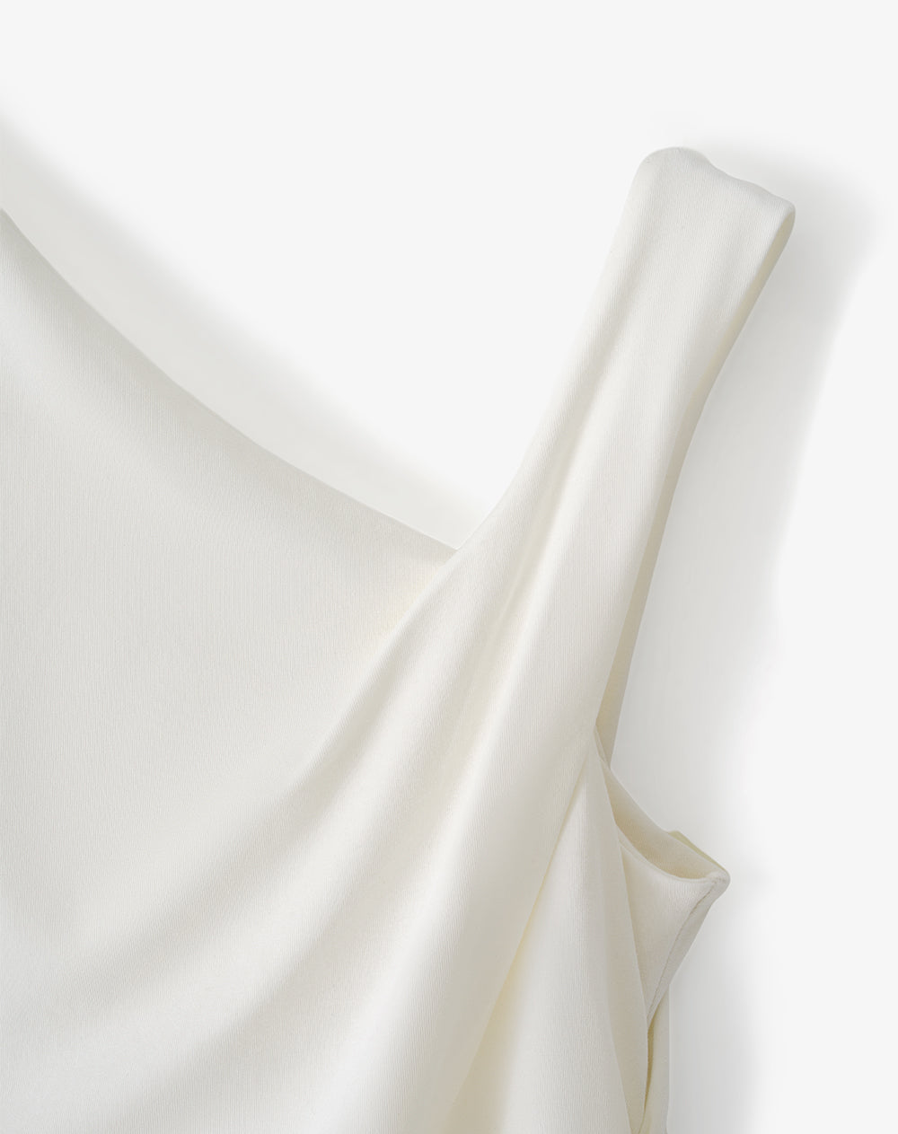 Camiseta Sin Mangas Cuello V Blanca Mujer