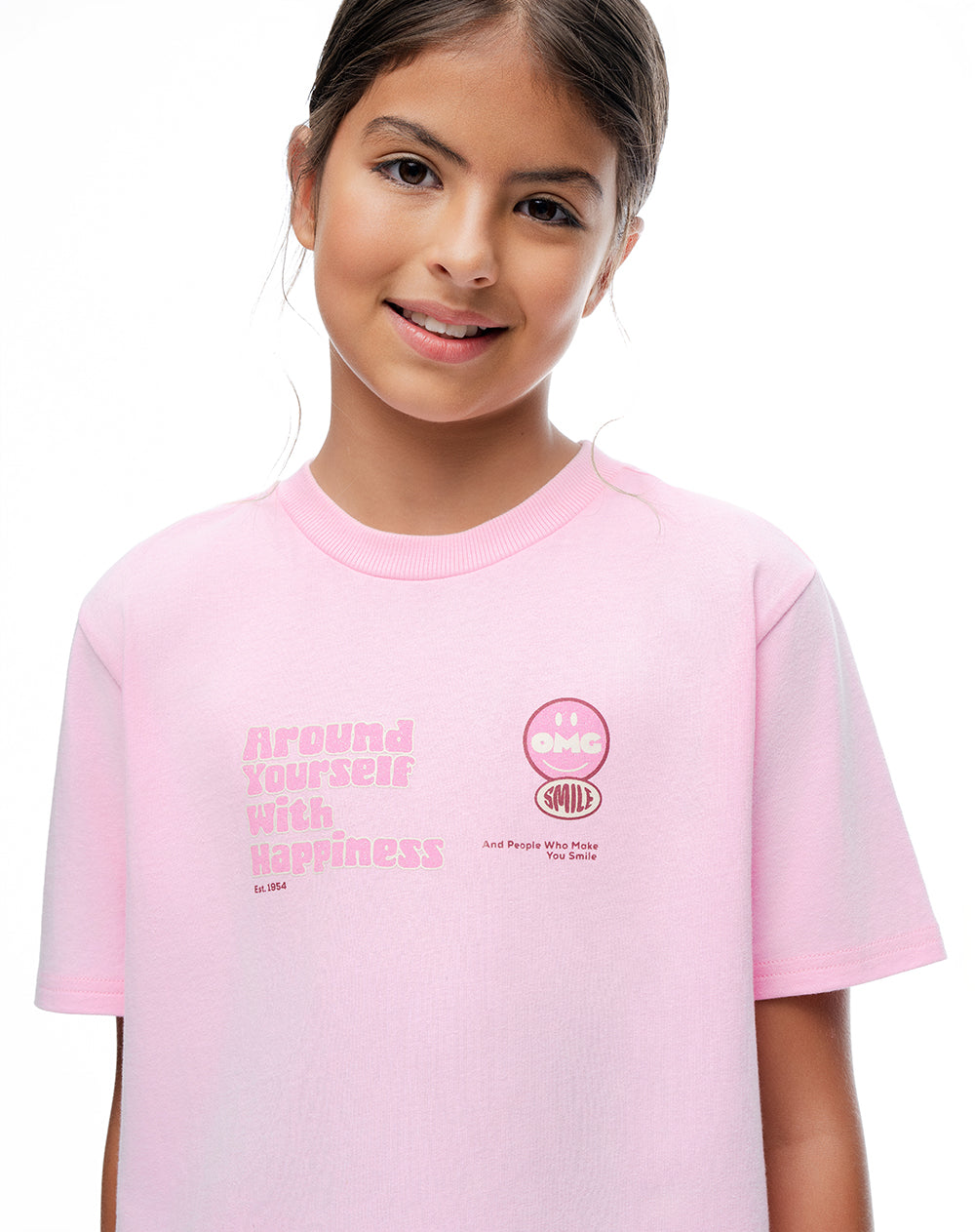 Conjunto Camiseta y Biker Rosado Niña