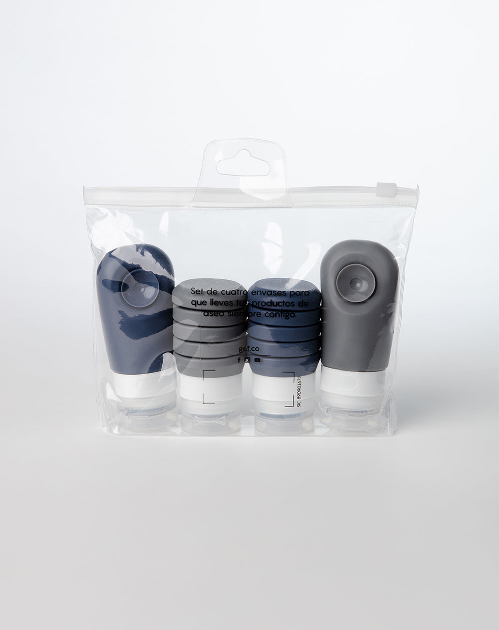 Set de 4 Botellas de Viaje en Silicona