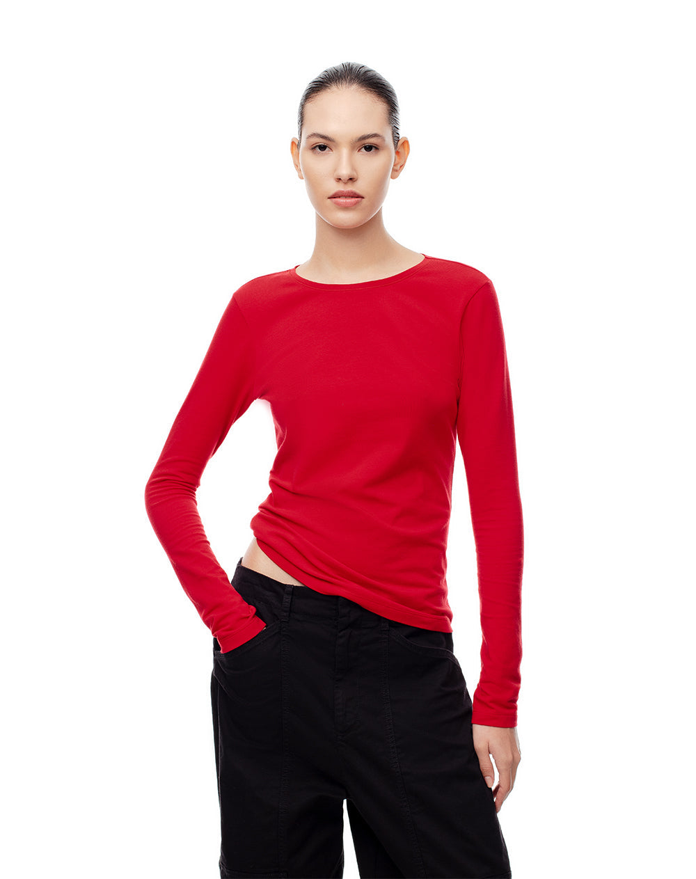 Camibuzo de Algodón Rojo Mujer