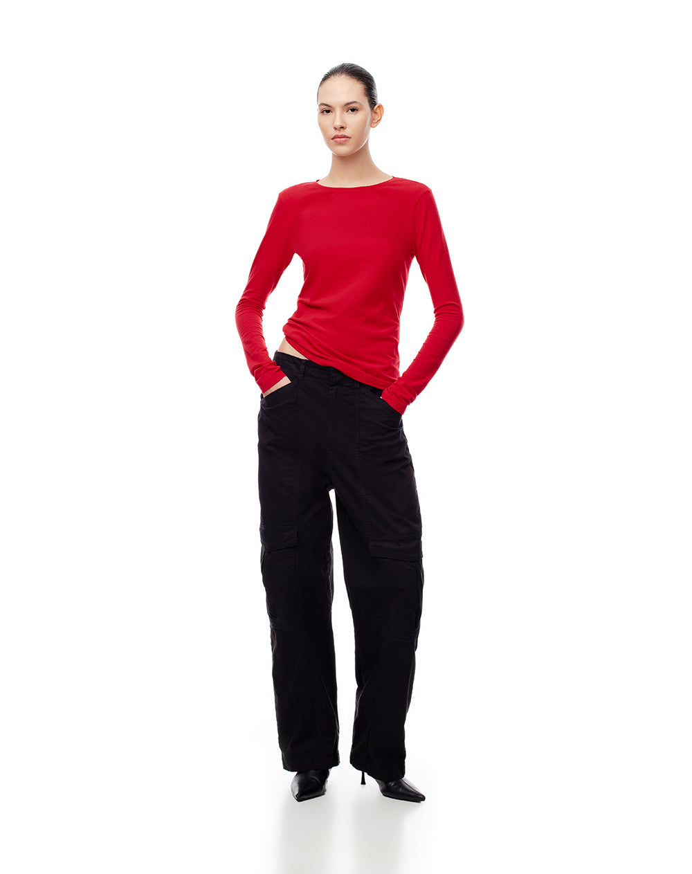Camibuzo de Algodón Rojo Mujer