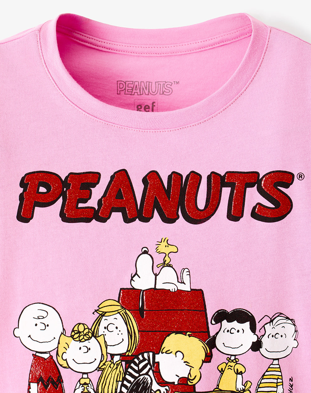 Camiseta Peanuts Rosada Niña