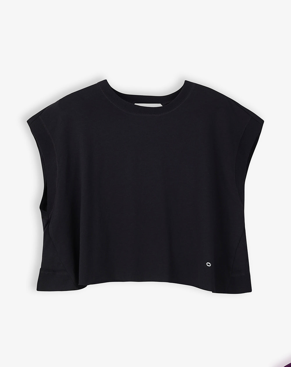 Camiseta Deportiva Espalda Cruzada Negra Mujer