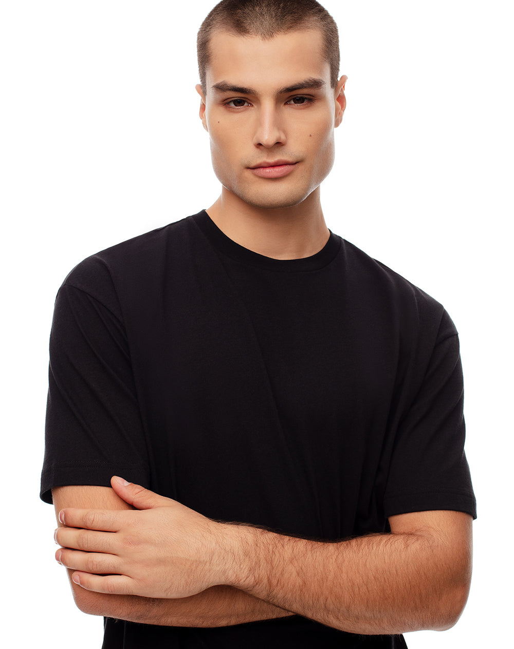 Camiseta de Algodón Negra Hombre
