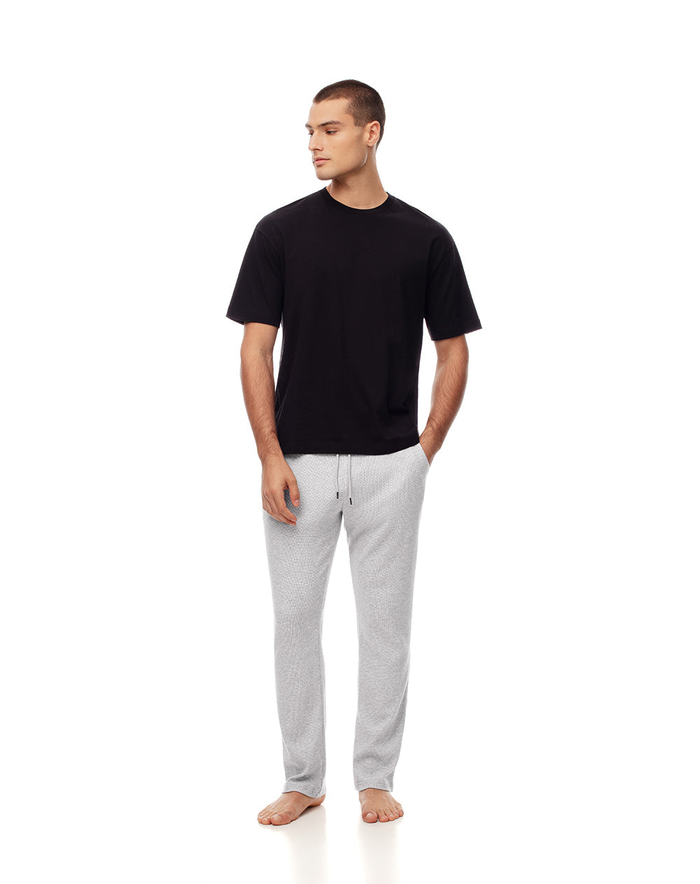 Camiseta de Algodón Negra Hombre