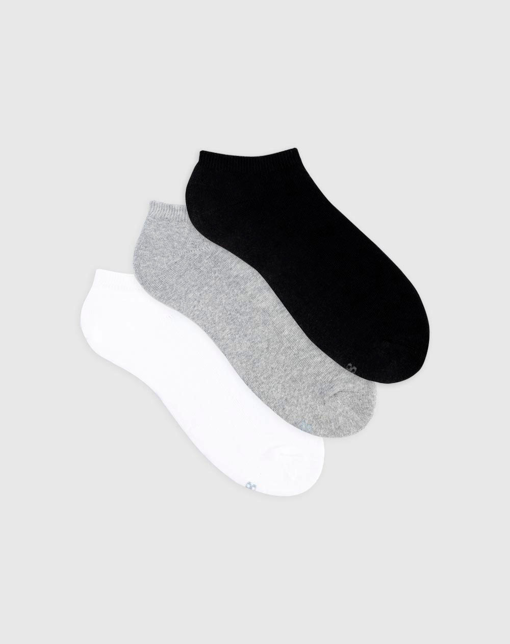 Pack de 3 Medias Tobilleras de Algodón Mujer