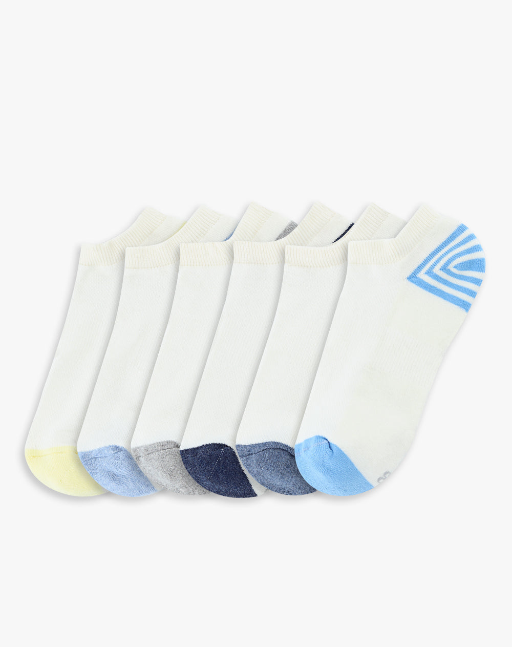 Pack de 6 Medias Tobilleras Blancas Mujer