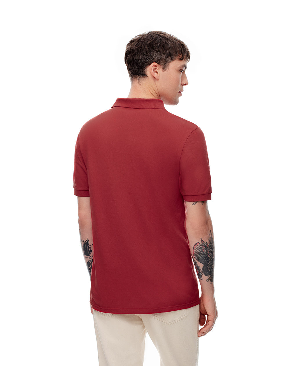Polo Piqué Slim Rojo Hombre