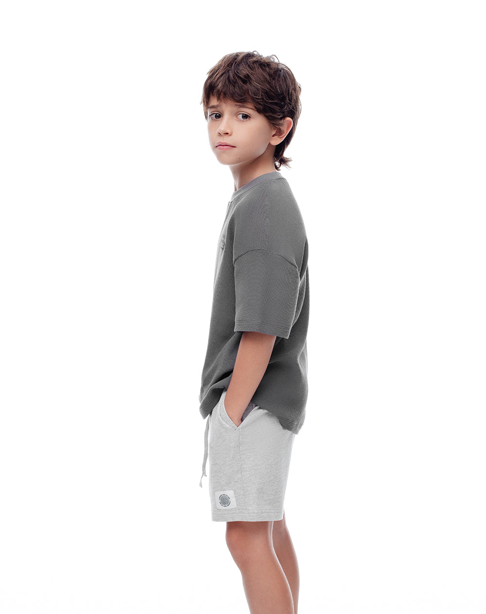 Bermuda de Algodón Gris Niño