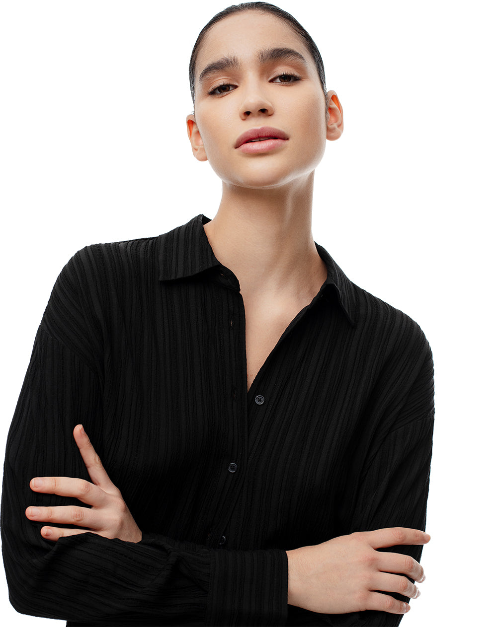 Camisa Oversize Negra Mujer