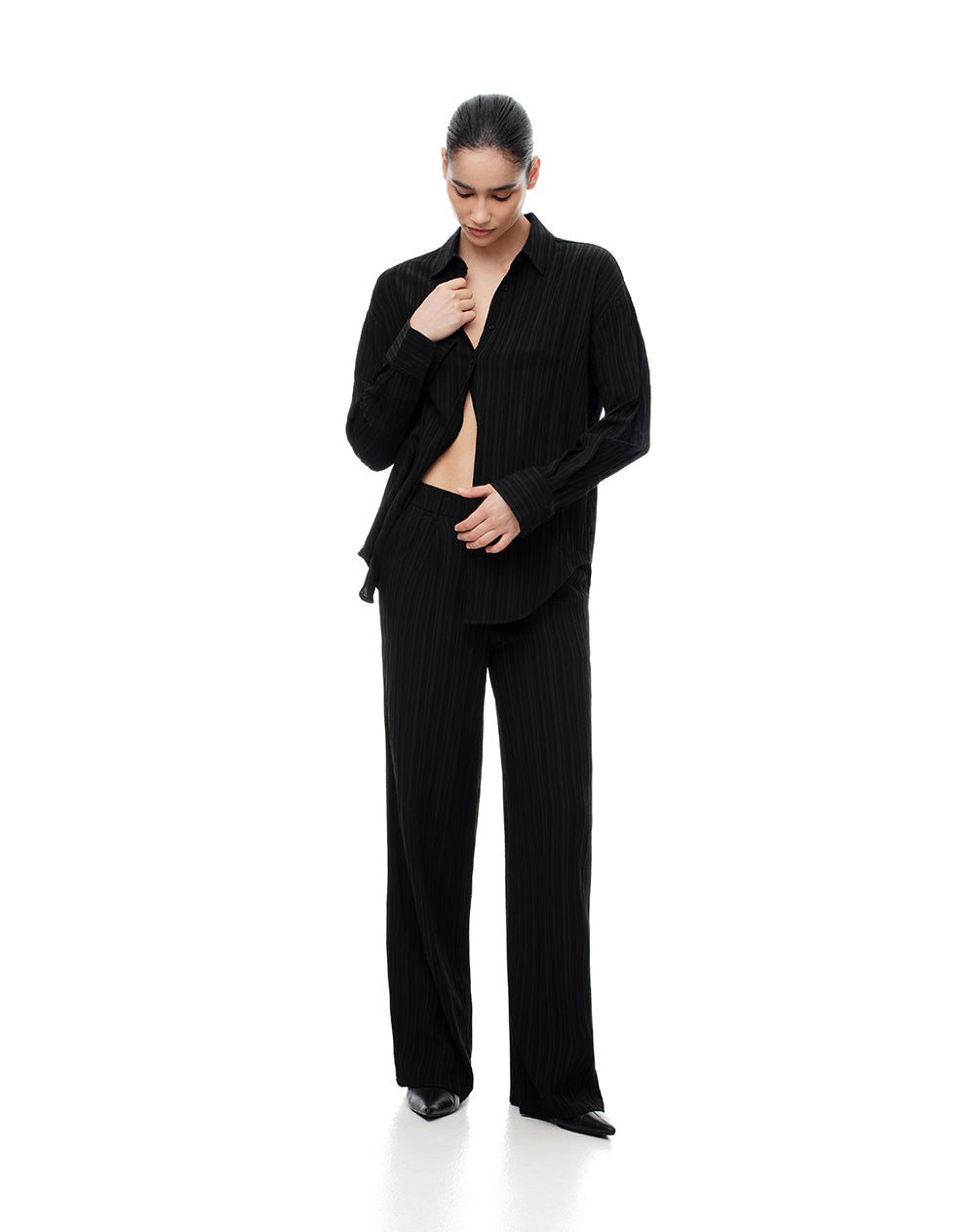 Camisa Oversize Negra Mujer