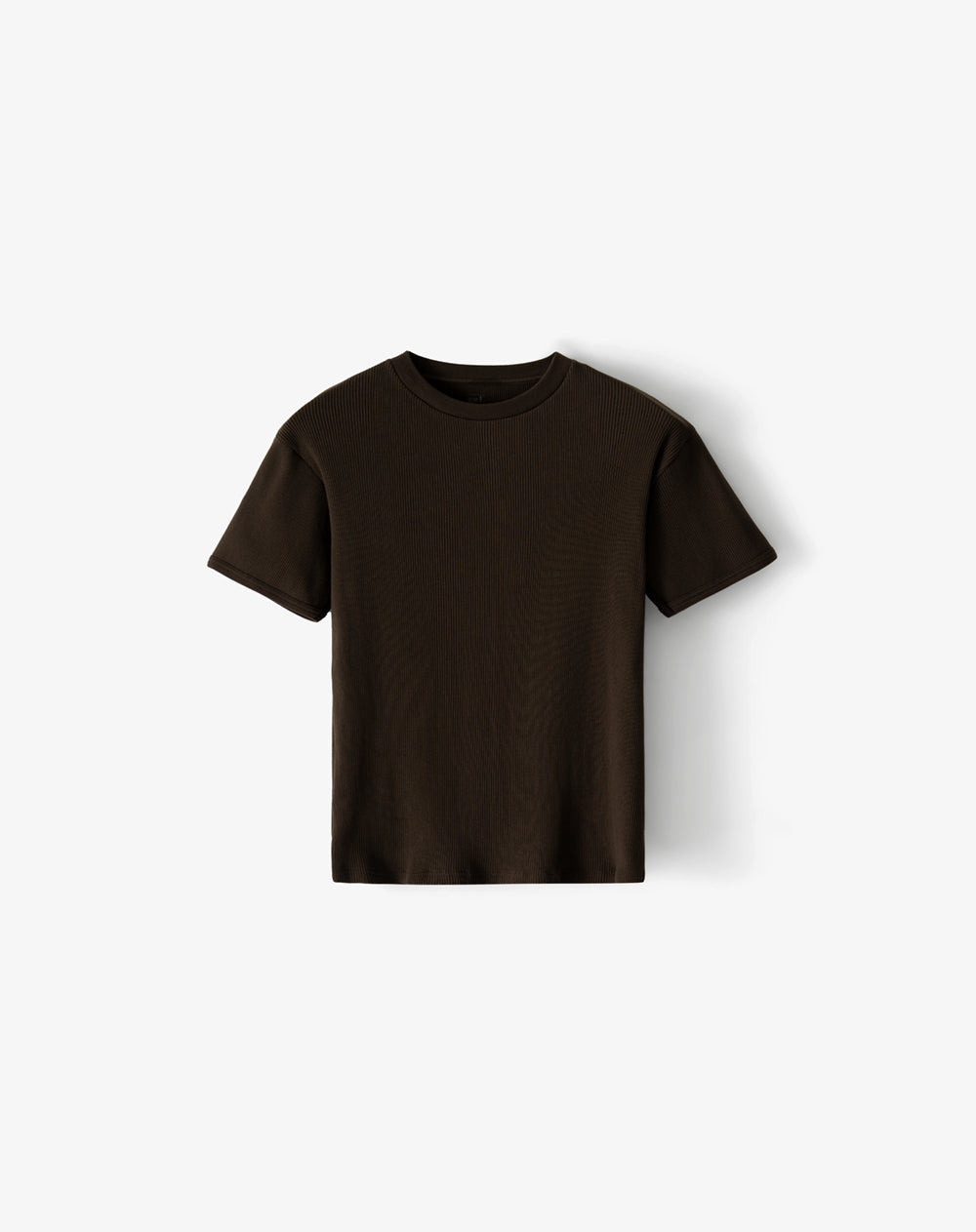 Camiseta Rib Slim Chocolate Hombre