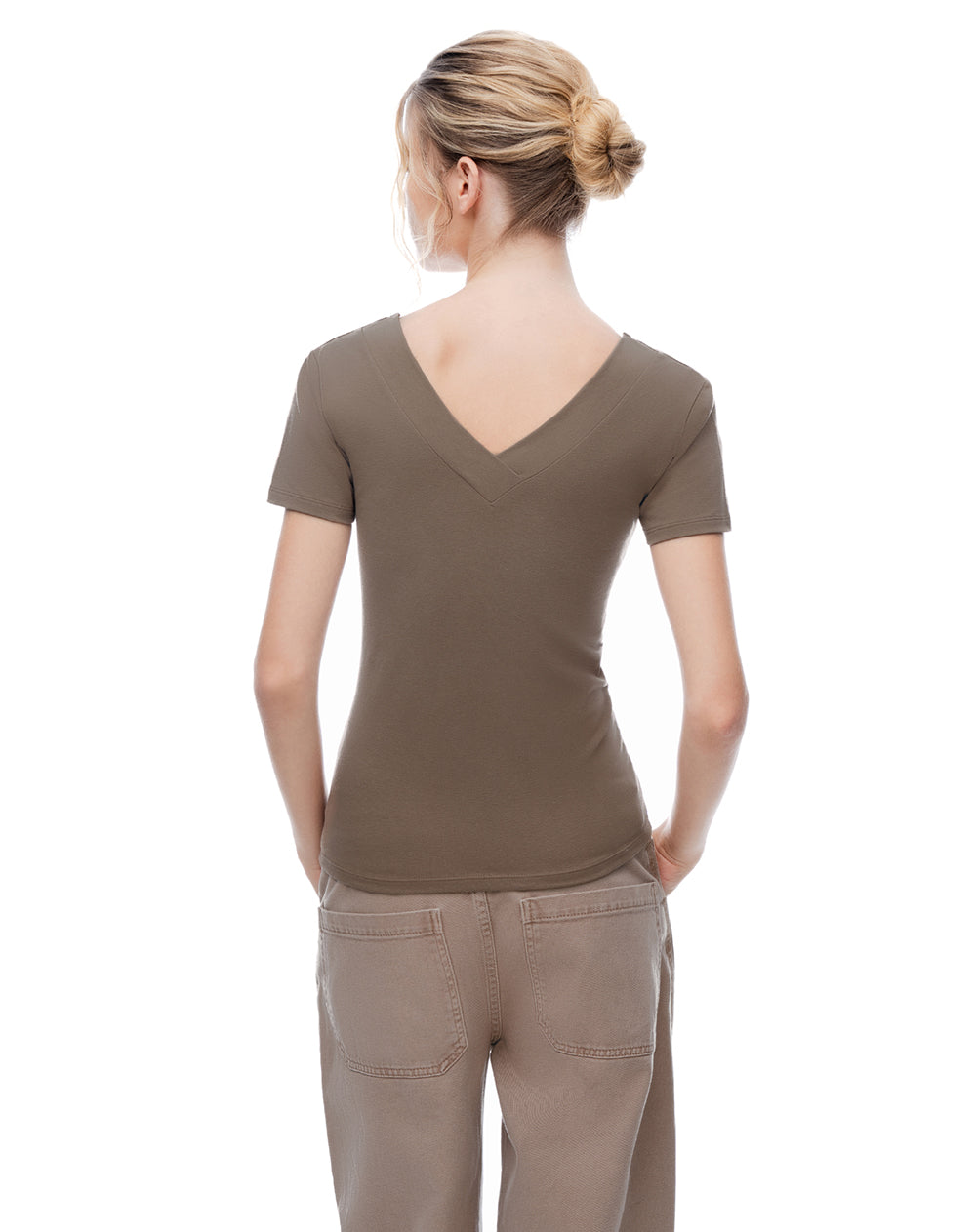 Camiseta 2 en 1 Café Mujer