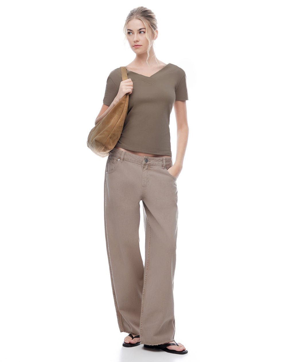 Camiseta 2 en 1 Café Mujer