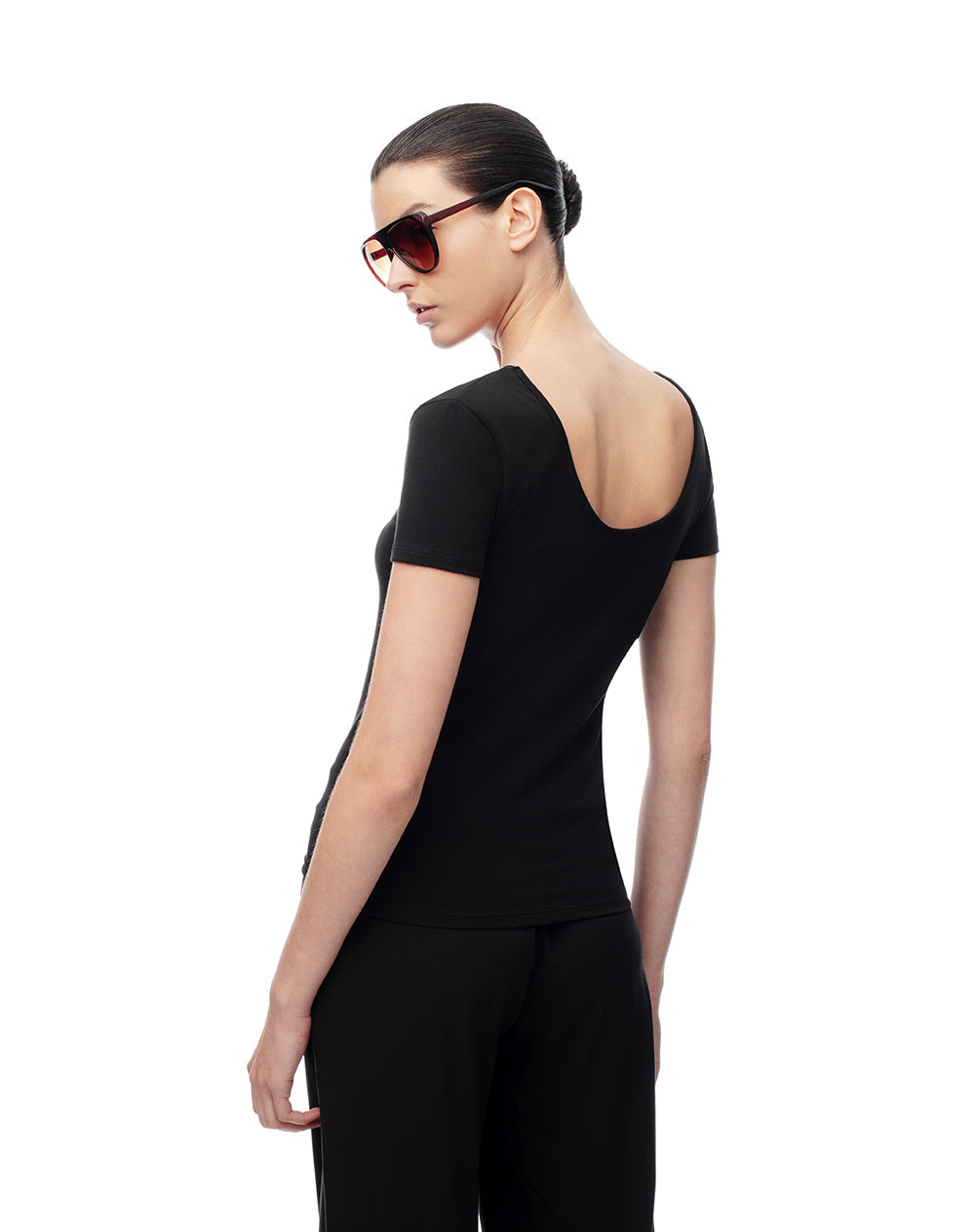 Camiseta 2 en 1 Negra Mujer