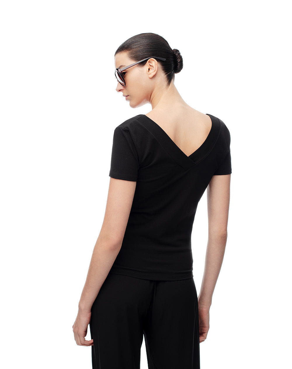 Camiseta 2 en 1 Negra Mujer