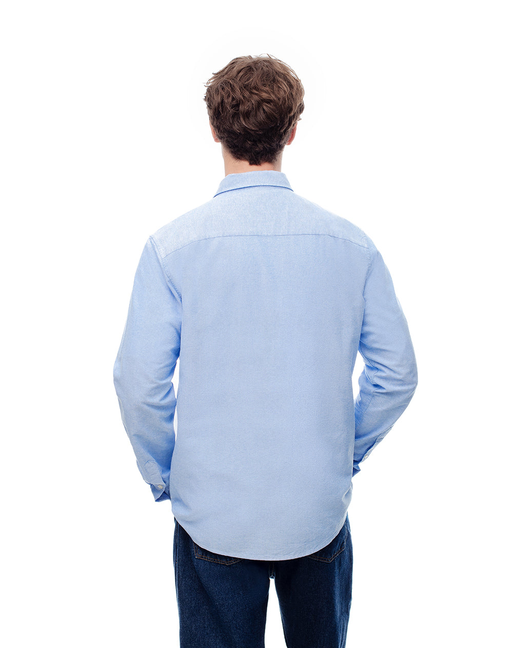 Camisa Slim a Rayas Azul Hombre