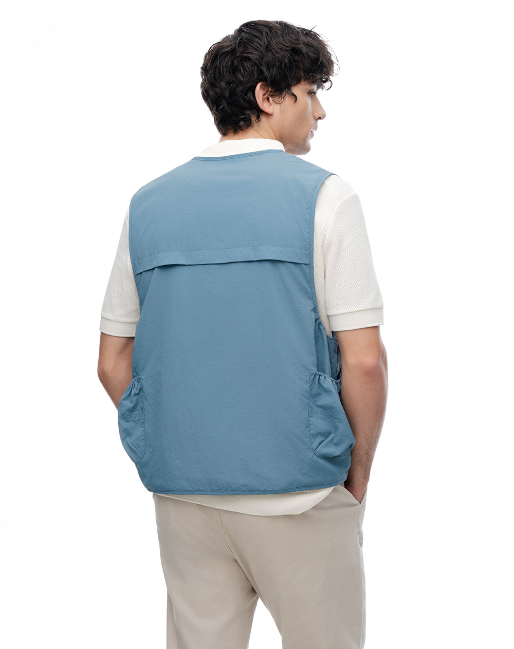 Chaleco Utilitario Azul Hombre