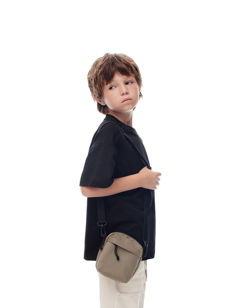 Bolso Bandolera Taupe Niño
